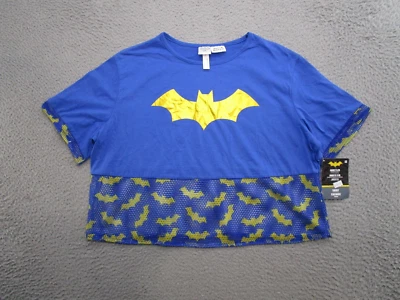 Batgirl Batman Costume Short Sleeve Cropped Shirt Women's Adult Size S/M NEW - Image 1 of 4