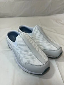 Easy Spirit Traveltime 6 White Leather Low Mules Casual Women's Shoes - Picture 1 of 13