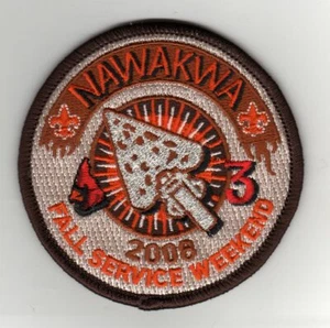 Parche de 3 actividades OA Nawakwa Lodge, fin de semana de servicio de otoño 2008 (eR2008-?), ¡Como nuevo! - Imagen 1 de 1