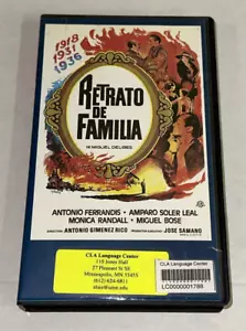 Retrato de Familia ANTOLOGIA CINE DEL ESPANOL VHS MOVIE VIDEO SPANISH Language - Picture 1 of 4