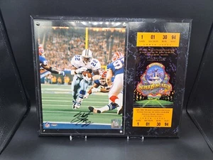 Emmitt Smith Autographed Superbowl Wall Plaque (15"x12") - Picture 1 of 4