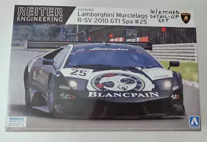Aoshima 1/24 Lamborghini Murcielago R-SV 2010 GT1 SPA #25 CON KIT DETTAGLI INCISI - Foto 1 di 7