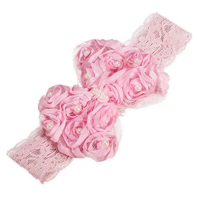 1pc Pink Lace Flower Infant Headband Baby Hair band Hair Accessory Headband - Image 1 of 4