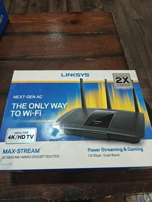 Linksys EA7500 MAX-STREAM AC1900 MU-MIMO 4K/HD TV WiFi Router - Image 1 of 4