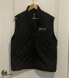 NFL Pro Line Black Philadelphia Eagles Puffer Quilted Sleeveless Vest Size L - Bild 1 von 4