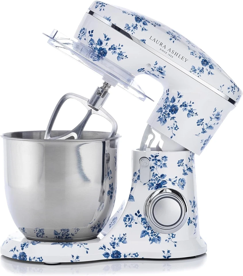 Laura Ashley Küchenmaschine 4,5L 1300W VQ China Rose Mixer mit Edelstahlschüssel