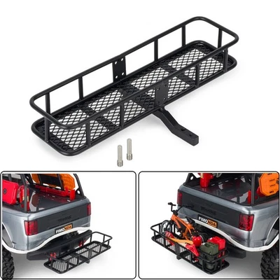 Metal Rear Bumper Hitch Carrier Rack for 1/10 RC Crawler Axial SCX10 II TRX4 D90 - Image 1 of 4