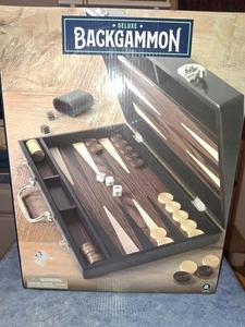 Deluxe Backgammon By Ambassador New Open Box - Picture 1 of 8