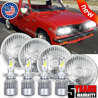 Faro LED de haz alto bajo para camioneta Toyota 1975-1978 4 piezas 5-3/4" 5,75" pulgadas Foto 1 de 4