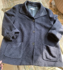 Chaqueta Abrigo de Peluche Cinzia Rocca Italia Alpaca Talla Grande 2XL Dinero Antiguo Silencioso Lujo - Imagen 1 de 19