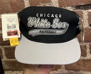Vintage Chicago White Sox Starter SnapBack Deadstock Wool Two Tone Script - Picture 1 of 6