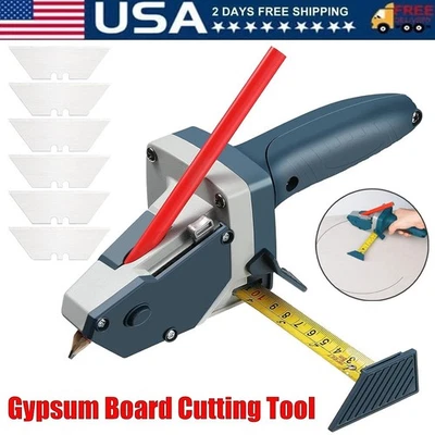 Cortador de placa de gesso portátil artefato de corte drywall ferramenta de carpintaria com fita - Imagem 1 de 4
