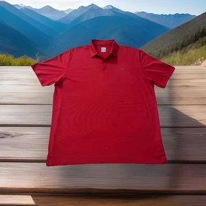 Callaway Golf Opti-Dri Polo Shirt (XL) Red Dry Fit Opti Dry Men’s Clean Shirt - Picture 1 of 24