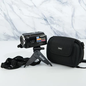 Sony Handycam HDR-XR160 HD Camcorder 160GB 5.1ch Mic 42x Zoom Tripod Case Black - Picture 1 of 21