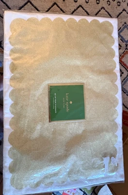 Kate Spade New York  Gold Center Scallop  Placemats Set of 4 NWT - Image 1 of 2