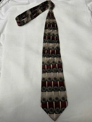 Covington мужской шелковый галстук бордовый серый геометрический 60,5» дизайнерский широкий галстук новый - Изображение 1 из 4