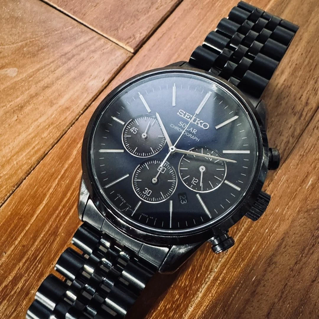 Seiko Solar Chronograph Watches for sale - eBay