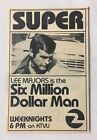 1978 small KTVU tv ad ~ SIX MILLION DOLLAR MAN super
