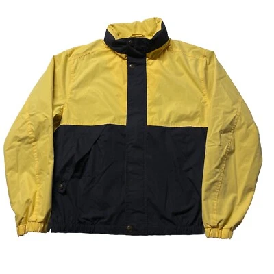 Abrigo Chaqueta Pacific Trail Vintage Años 90 Para Hombre Grande Amarillo Negro Bolsillos con Cremallera Con Capucha Foto 1 de 4