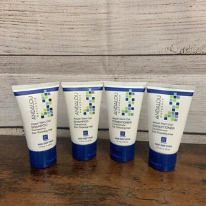 Andalou Naturals Lot Argan Stem Cell 2X EACH Shampoo Conditioner Travel 1.7oz Ea - Picture 1 of 2