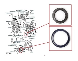 For TOYOTA LAND CRUISER LJ70/LJ71/LJ78 2.4TD ENGINE CRANKSHAFT OIL SEALS 88-93 - Picture 1 of 2
