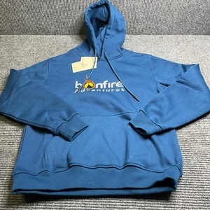 Bonfire Adventures Pullover dicker Hoodie Sweatshirt Größe Medium blau bestickt - Bild 1 von 7