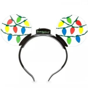 Disney Parks ‘Happy Holidays’ Mickey Ears Christmas Light Headband - LIGHT UP - Picture 1 of 3