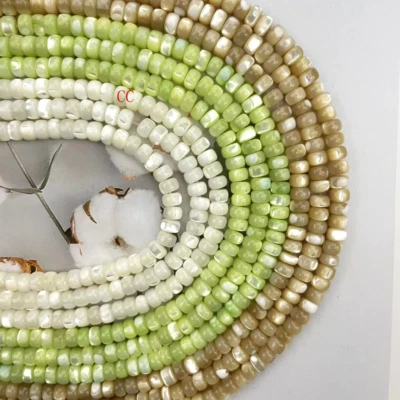 100Pc Natural 6mm Freshwater Shells Abacus Beads Gemstone DIY Loose Beads - Image 1 of 4