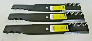 3 USA PREDATOR MULCHING BLADES HUSTLER EXCEL 797696 601124 54" RAPTOR SD FASTRAK - Picture 1 of 2