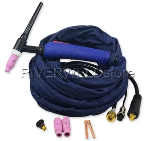 WP-17F Tig Welding Torch Completed With Flexible Head Body Euro Style 3.8 Meter - Picture 1 of 7