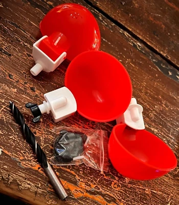 Tazas de riego de pollo, 6 paquetes grandes tazas de riego de pollo, automáticas NUEVO Foto 1 de 4