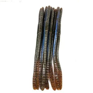 10 Hand Poured 8.5” Spade Tail Plastic Worms. “Root Beer Blue” - Picture 1 of 4