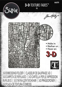 Sizzix Cracked 3D Embossing folder #666295 Retail $13.99 by Tim Holtz - Picture 1 of 11