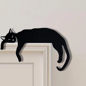 Cat Door Topper Door Frame Corner Sign Mantel Decor Cat Door Sitter Farmhouse - Picture 1 of 3
