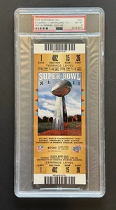 2008 Super Bowl 42 XLII FULL Ticket PSA 8 Gold Var., Tom Brady / Eli Manning - Picture 1 of 6