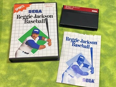 Reggie Jackson Baseball (Sega Master System, 1988) COMPLETE w/ Box manual game - Image 1 of 4