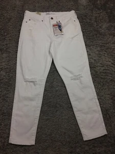 Levi's Signature Mid Rise Skinny Crop Jeans Damen Größe 8 W29 Weiß Denim - Bild 1 von 15