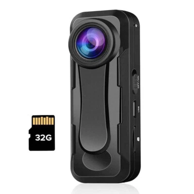 BOBLOV 32G 1080P Mini Camera Loop Recording Video Audio Body Mounted Worn Camera - Image 1 of 4