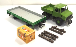 LGB Flat Car With Unimog And Crate - no box - preowned - Picture 1 of 11