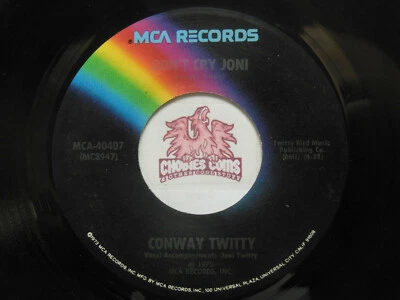 Conway Twitty – Don't Cry Joni / Touch The Hand, 45 RPM VG+ (V6) - Image 1 of 2