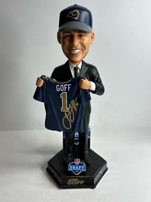 Bobblehead Foco Rams/Lions firmado por Jared Goff Draft Day BAS J21787 Foto 1 de 4