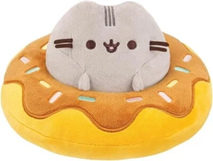 PUSHEEN IN CHOCOLATE DONUT  9" PLUSH BRAND NEW WITH TAGS SOFT TOY AURORA CAT - Picture 1 of 3