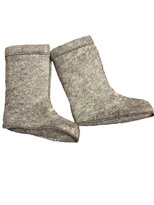 Forros para botas de invierno de lana gris LL Bean Kids inserciones cálidas talla 2 Foto 1 de 3