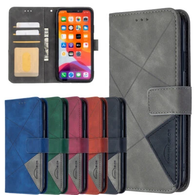 Leather Flip Card Holder Wallet Cover Case For iPhone 16 15 14 13 12Pro Max MINI - Image 1 of 4