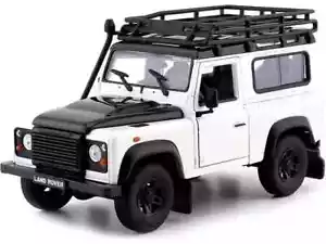 Land Rover Defender 2000, WELLY 1:24 Color Bianco E Nero - Foto 1 di 1