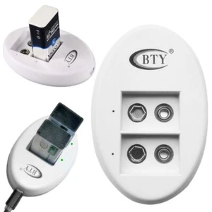 2 Slot Adapter Fast Charging Dock For 6F22 9V NI-MH Ni-CD Li-ion Batteries - Afbeelding 1 van 10