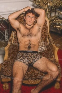 Male Model Photo Print Muscular Handsome Shirtless Hairy Abs-NN245 - Picture 1 of 1