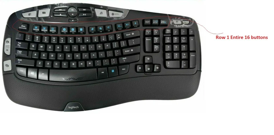 Logitech K550 Comfort Wave Keyboard Replacement Keys Buttons Parts Tile Leg USB - Image 1 of 1