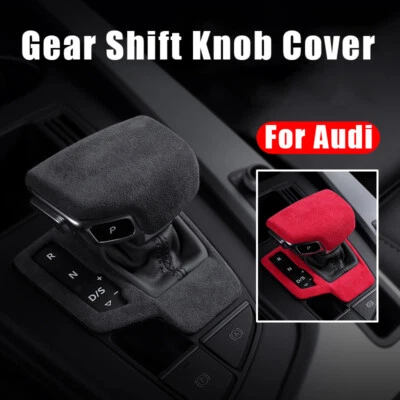 Suede Gear Shift Shifter Knob Cover For Audi A4 A5 S5 SQ5 RS4 RS5 Q7 2016-2024 - Image 1 of 4