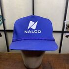 Vintage Trucker Hat Nalco Snapback Cap Mesh Back Rope Brim Navy Blue Nos